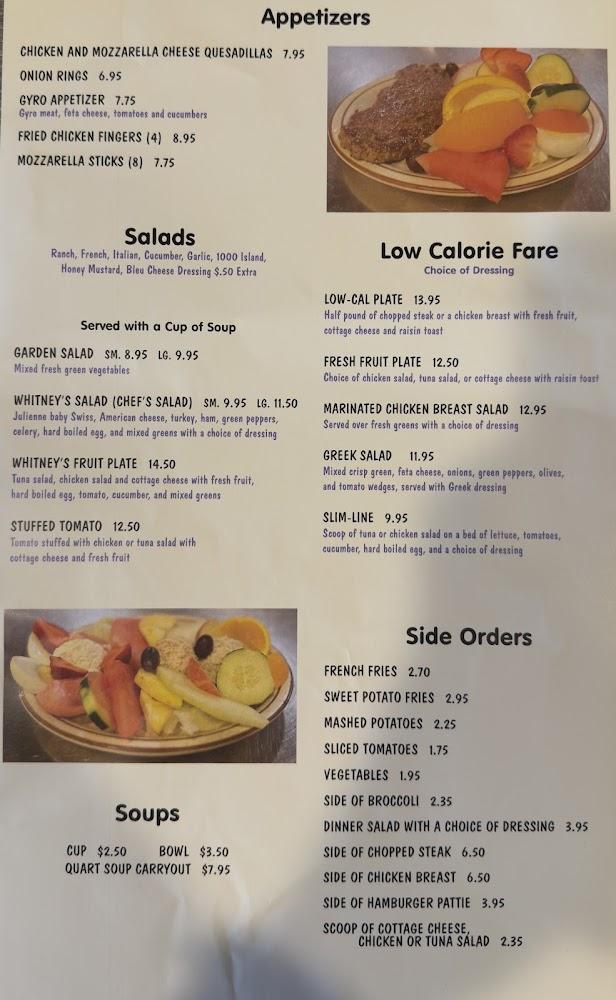 Whitney Street Diner Menu image 2